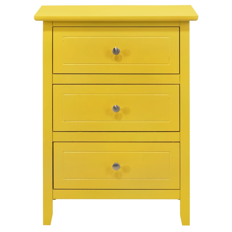 Transitional Nightstand For Bedrooms – Yellow