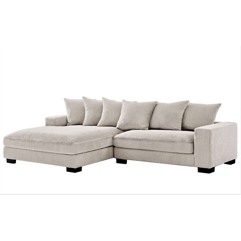 Luxe – Oversized 2 Piece Left Facing Sectional Couches For Living Room, L Shaped Sofa With Chaise – Ivory
