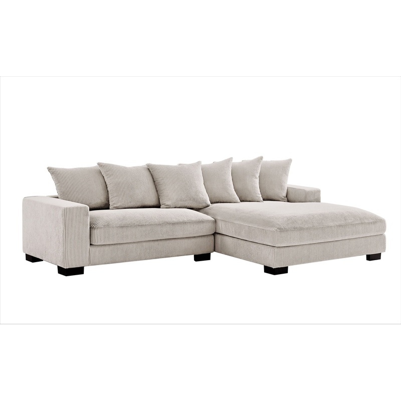Luxe – Oversized 2 Piece Right Facing Sectional Couches For Living Room, L Shaped Sofa With Chaise – Ivory
