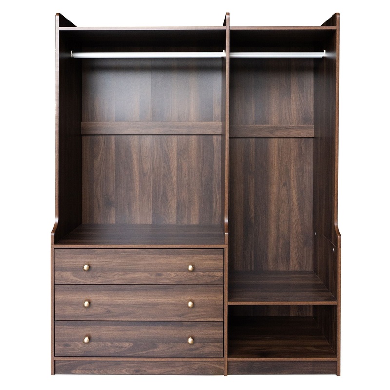 Open Wardrobe Storage For Bedroom – Brown