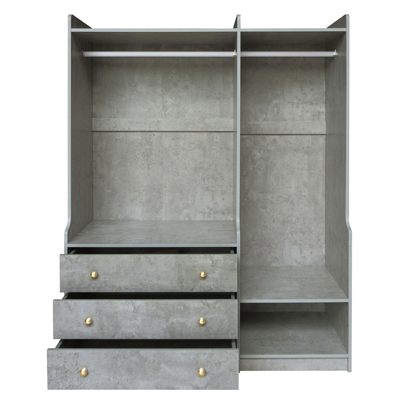Open Wardrobe Storage For Bedroom – Gray
