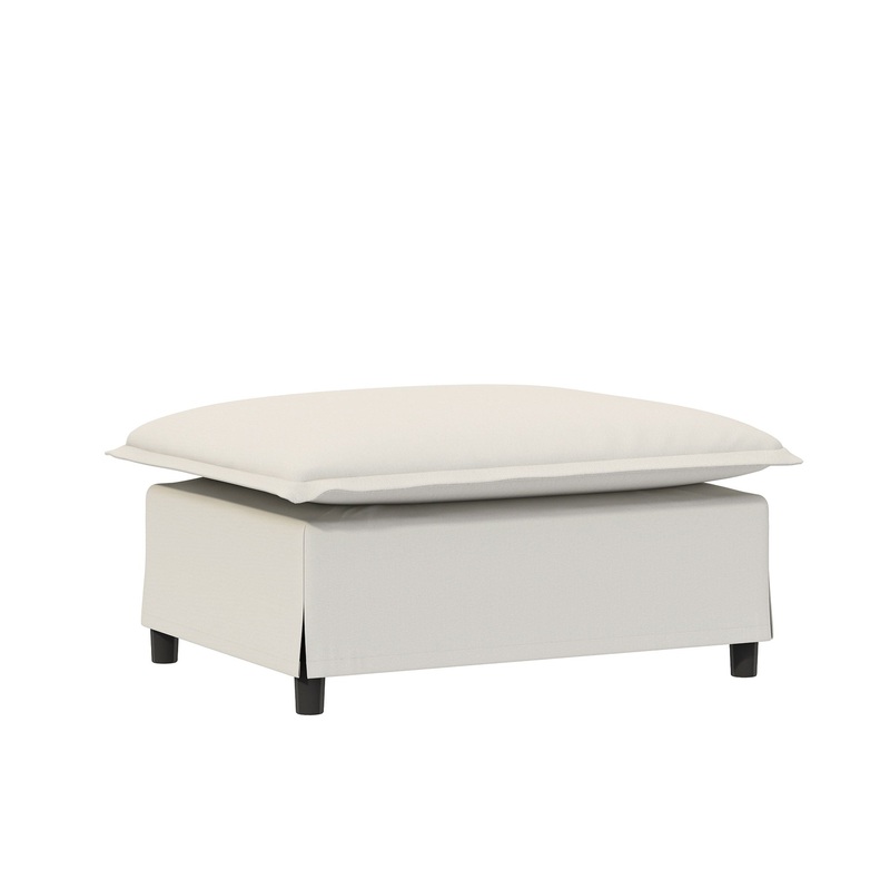 Ottoman Module For Modular Sectional Sofa Wide Seat – Beige