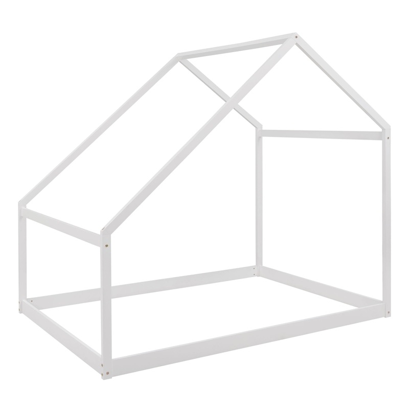 Full Size Playhouse Style Bed – White