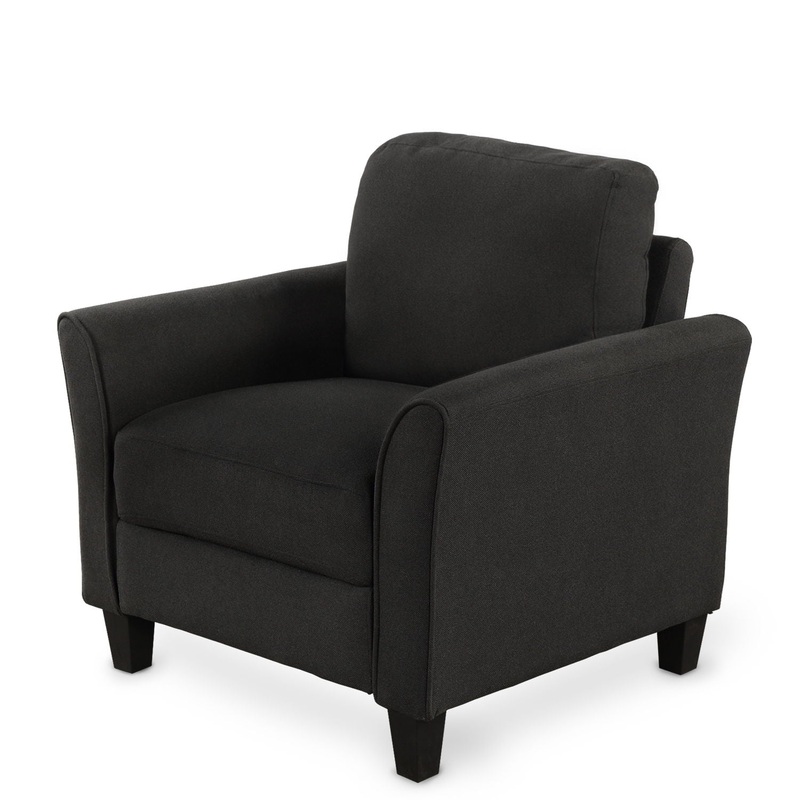 Living Room Furniture Armrest Single Sofa – Black