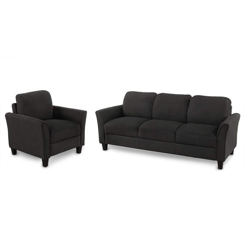 Living Room Furniture Chair And 3 Seat Sofa – Black