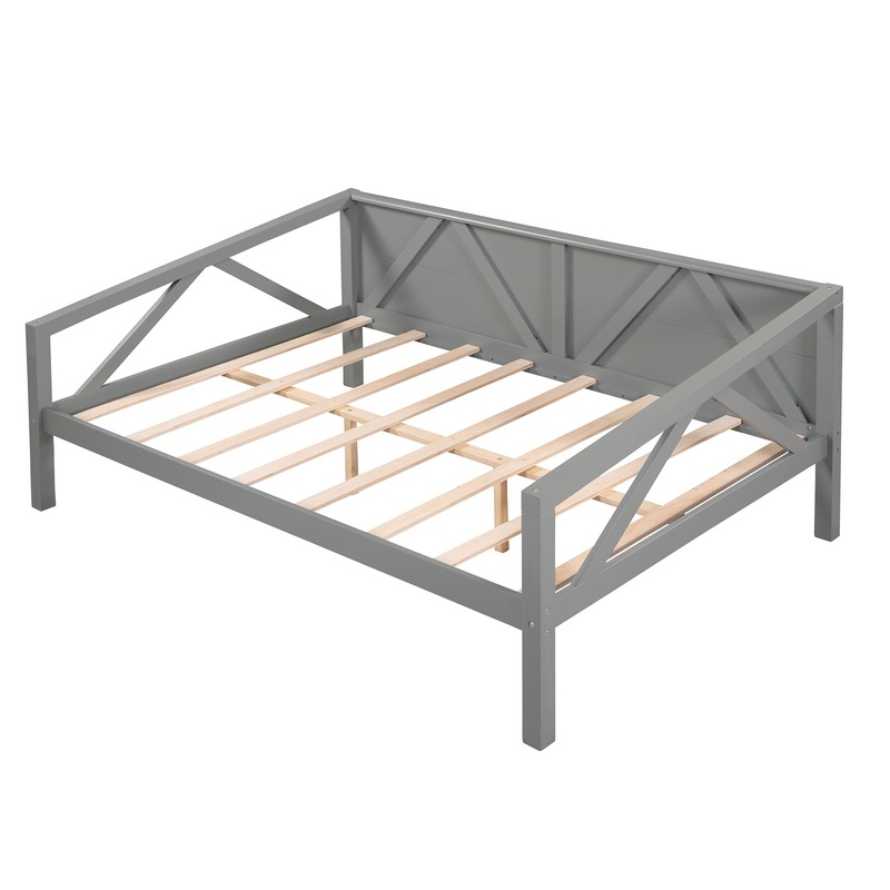 Full Size Daybed, Slat Support – Gray