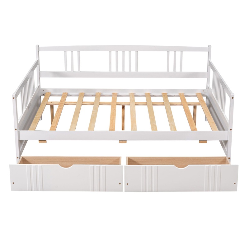 Full Size DayBed With 2 Drawers – White