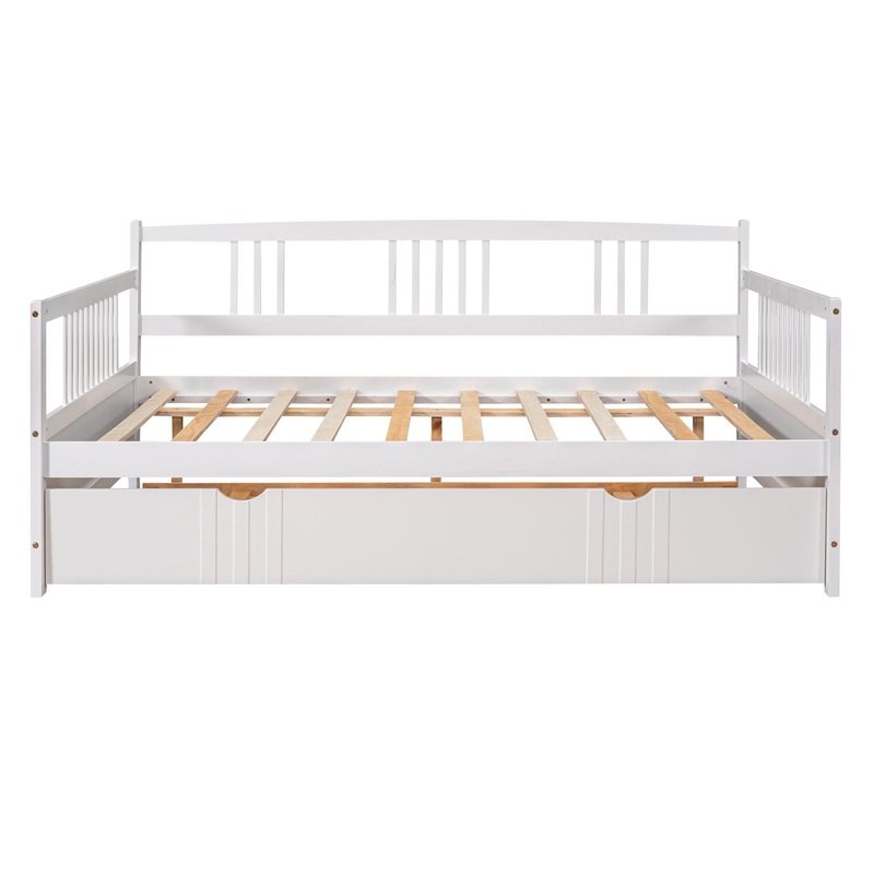Full Size DayBed With Twin Size Trundle – White