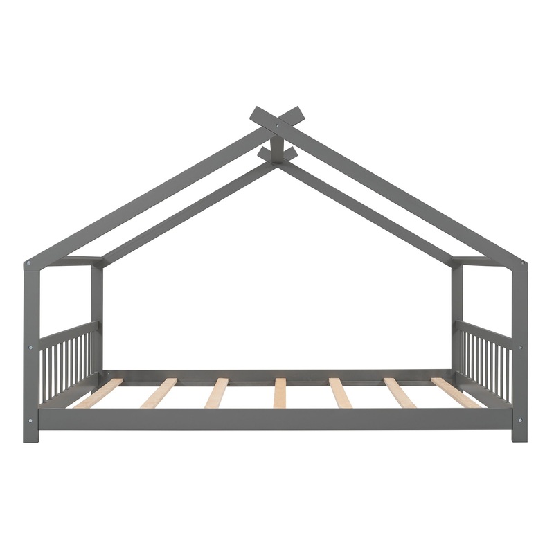 Full Size Playhouse Design Bed – Gray