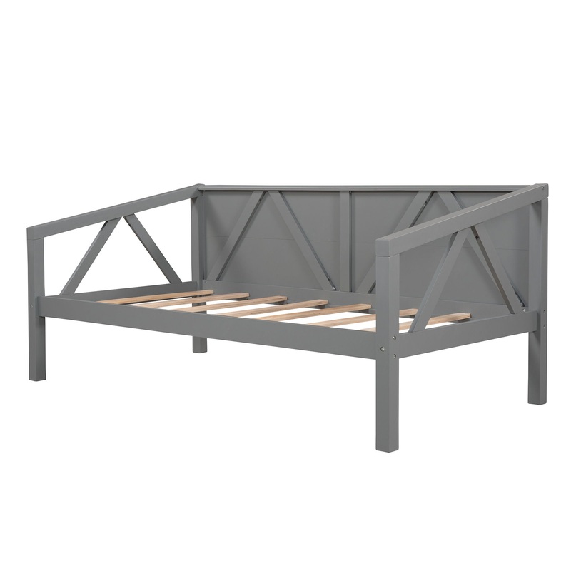 Twin Size Daybed, Slat Support – Gray