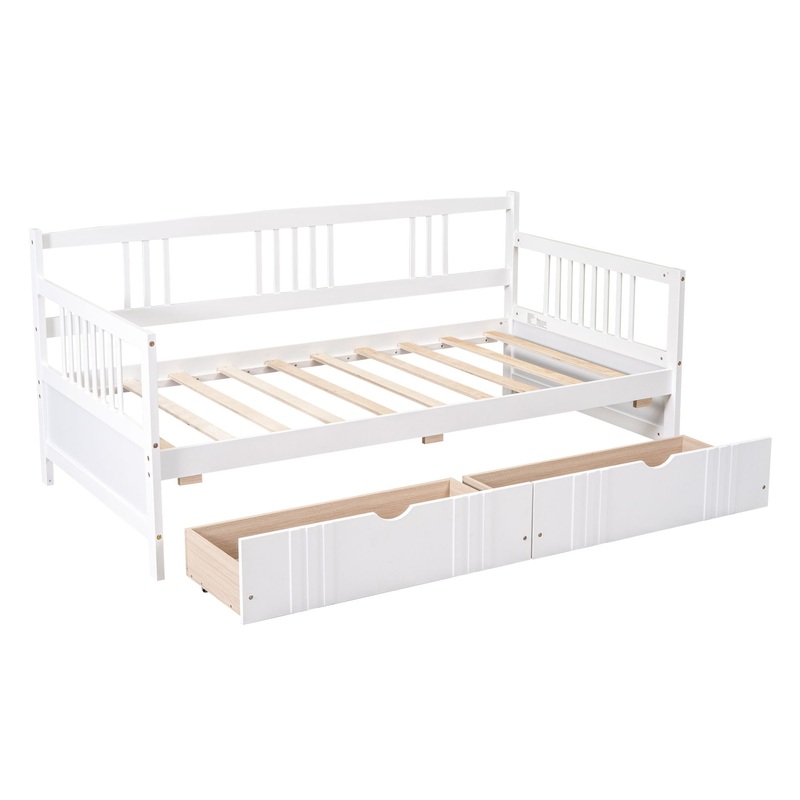 Twin Size DayBed With 2 Drawers – White