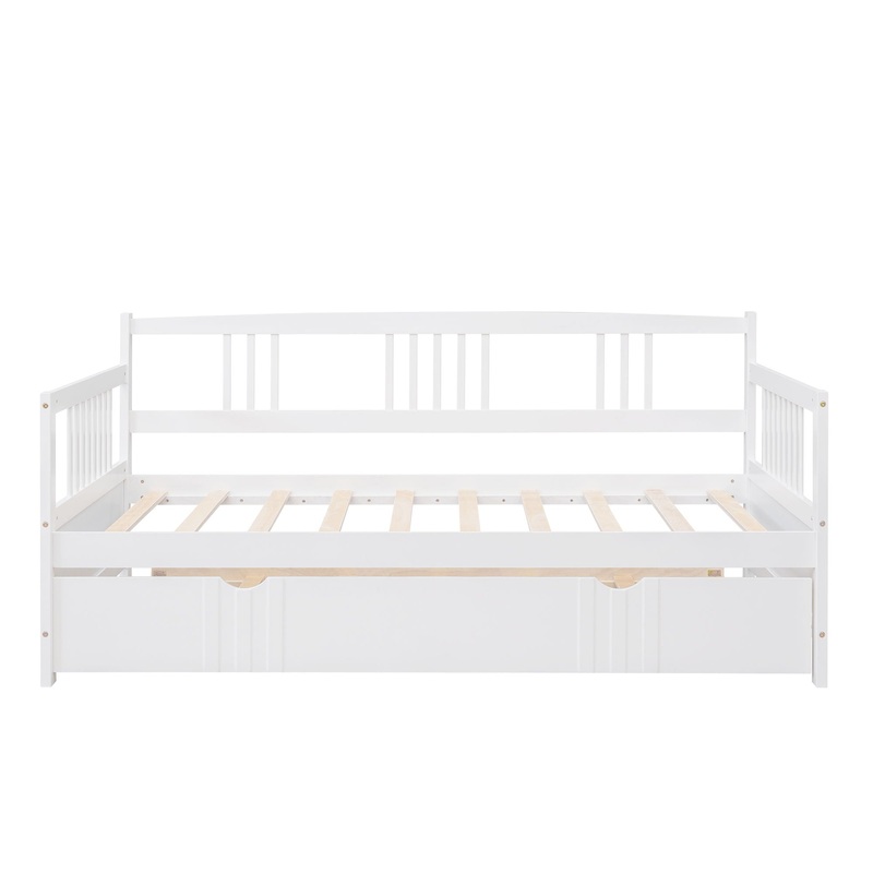 Twin Size DayBed With Twin Size Trundle – White