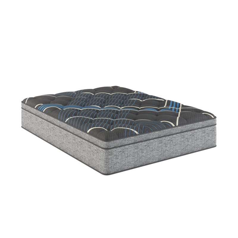Comfort Care – 15 Queen Size Euro Top Hybrid Mattress, Plush Support, Cooling Technology – Gray / Blue