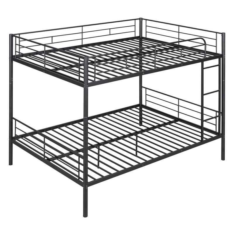 Full Over Full Metal Bunk Bed – Black