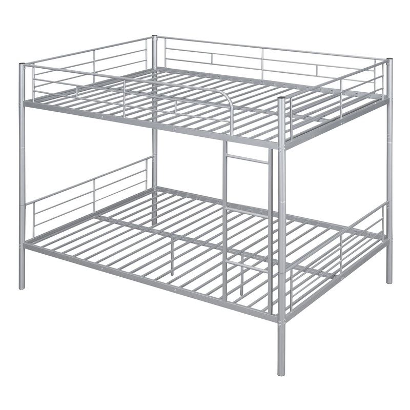 Full Over Full Metal Bunk Bed – Sliver