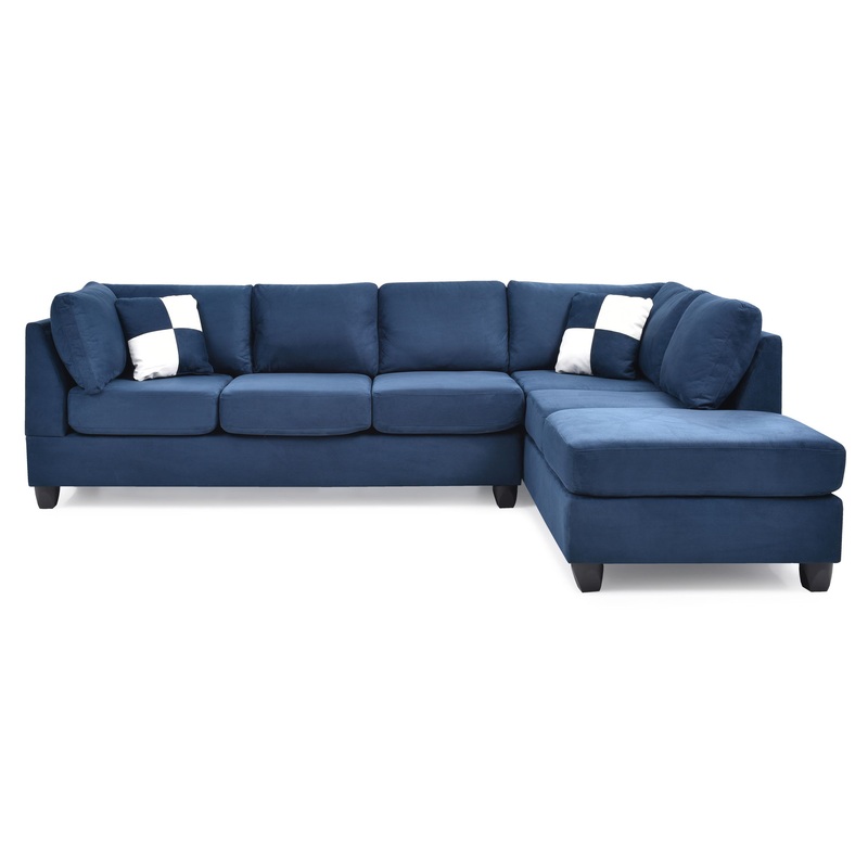 Malone – Sectional – Navy Blue