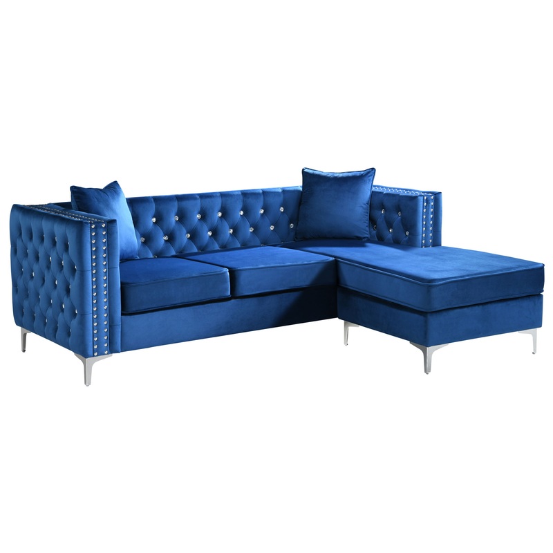 Paige – Sofa Chaise – Blue
