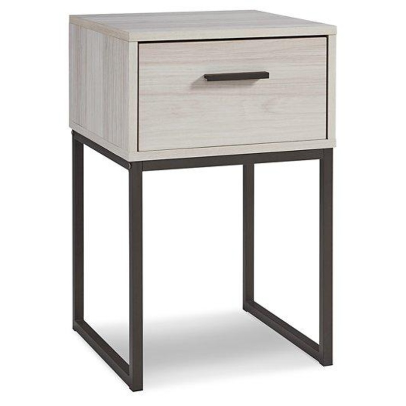 Socalle Nightstand|Light Natural|Black|Two-tone