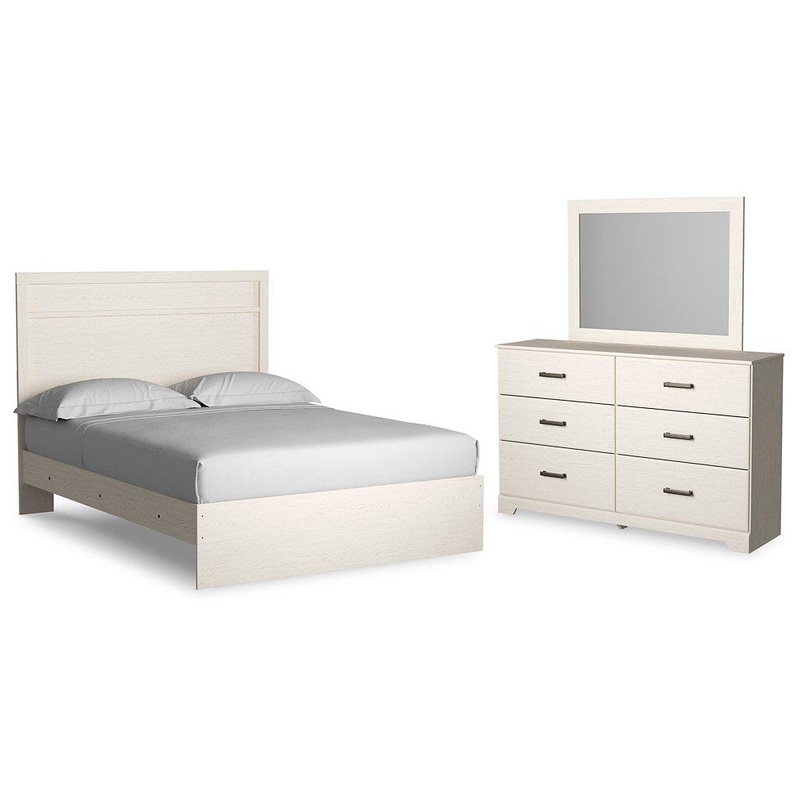 Stelsie Bedroom Set|5-Piece: Dresser & Mirror/Bed (Headboard, Footboard, Rails)|6-Piece: Dresser & Mirror/Bed (Headboard, Footboard, Rails)/Nightstand|7-Piece: Dresser & Mirror/Bed (Headboard, Footboard, Rails)/2-Nightstand|Queen|Twin|Full|King