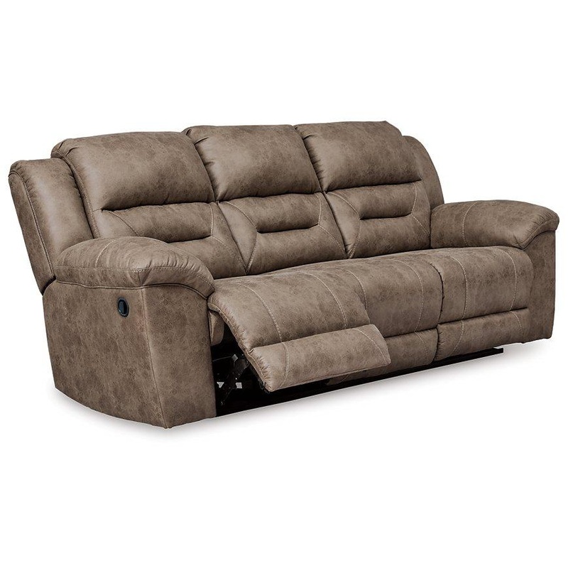 Stoneland Reclining Sofa|Fossil|Chocolate