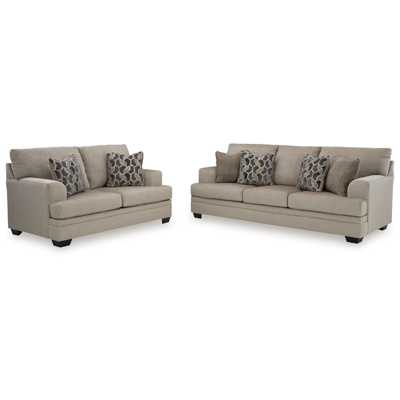 Stonemeade Living Room Set|2-Piece: Sofa/Loveseat|3-Piece: Chofa/Chair/Ottoman|4-Piece: Sofa/Loveseat/Chair/Ottoman|Taupe|Nutmeg