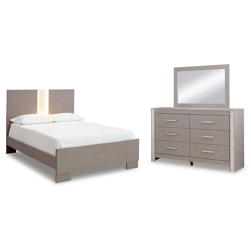 Surancha Bedroom Set|Panel Bed|Poster Bed|5-Piece: Dresser & Mirror/Bed (Headboard, Footboard, Rails)|6-Piece: Dresser & Mirror/Bed (Headboard, Footboard, Rails)/Nightstand|7-Piece: Dresser & Mirror/Bed (Headboard, Footboard, Rails)/2-Nightstand