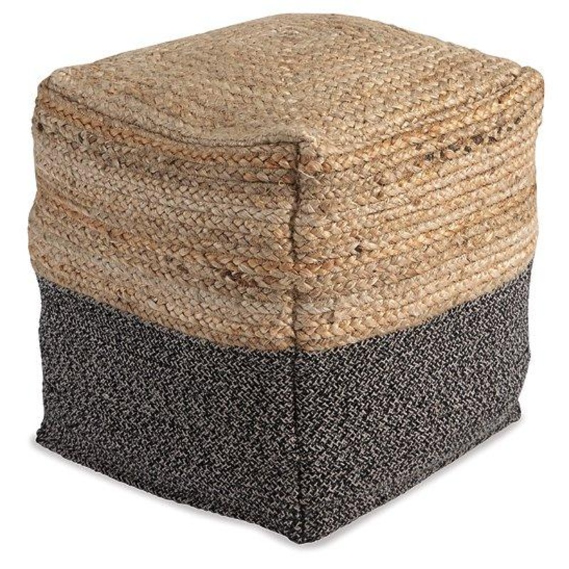 Sweed Valley Pouf|Natural/Black|Natural/White