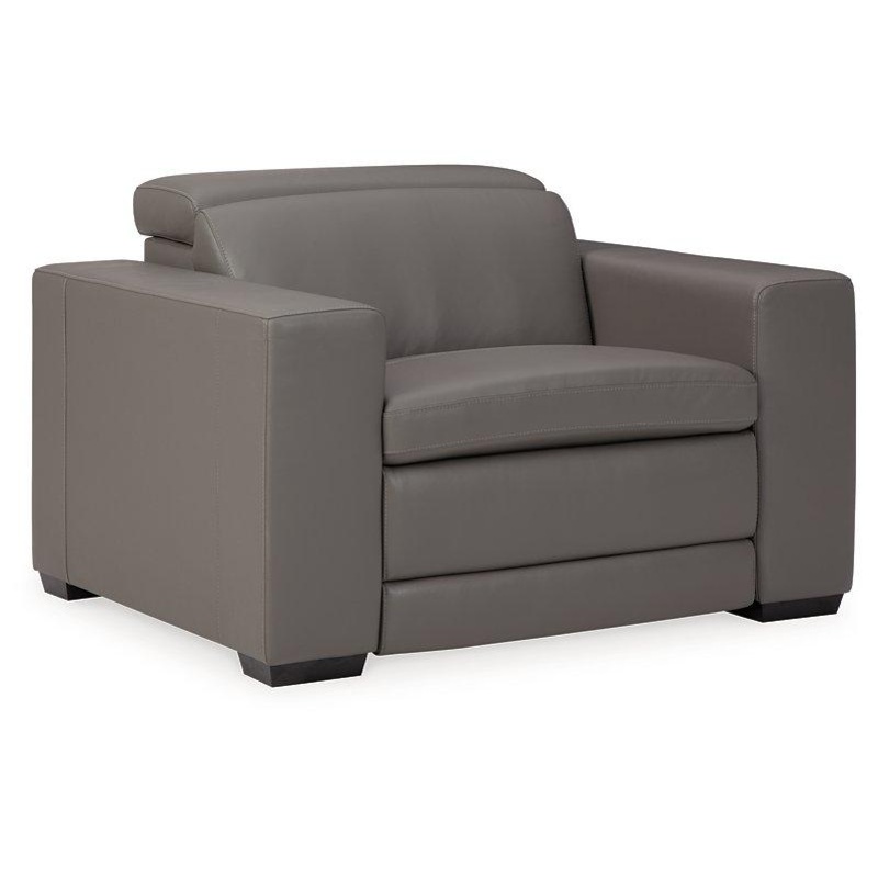 Texline Power Recliner|Gray|Sand