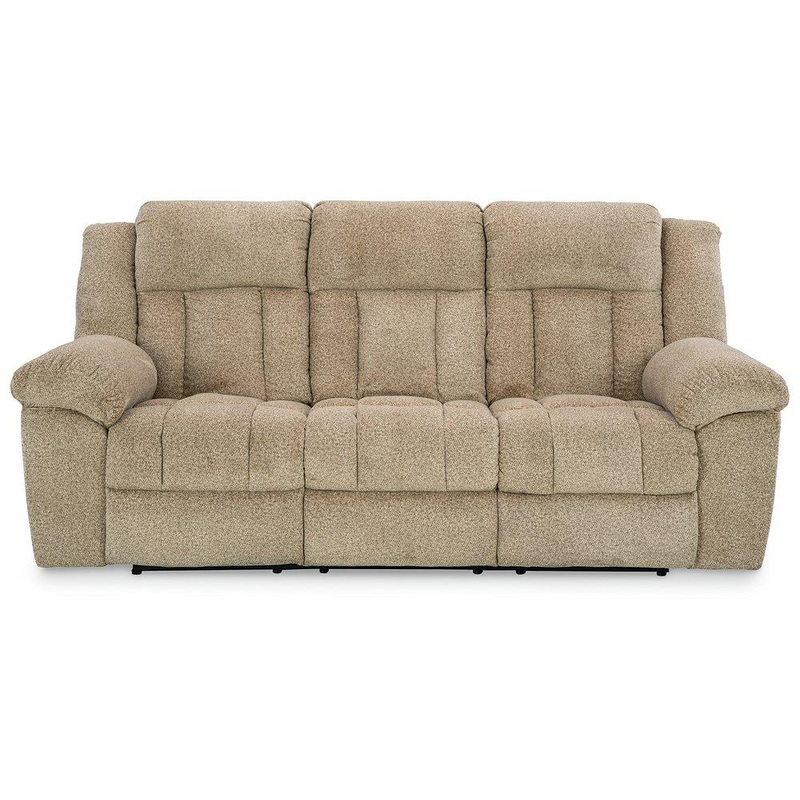 Tip-Off Power Reclining Sofa|Wheat|Slate