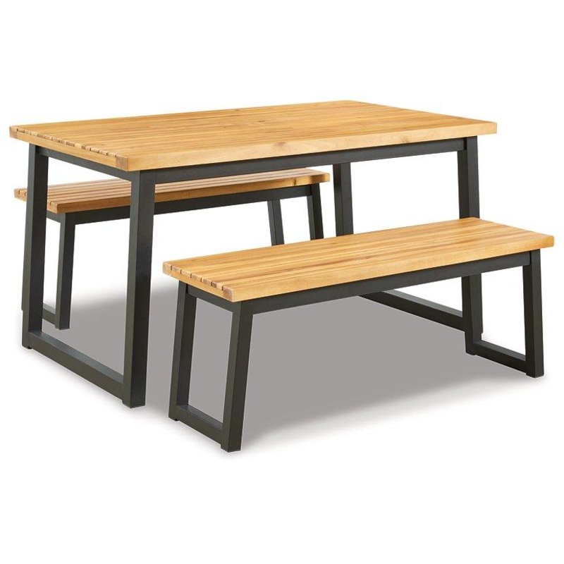 Town Wood Outdoor Dining Table Set (Set of 3)