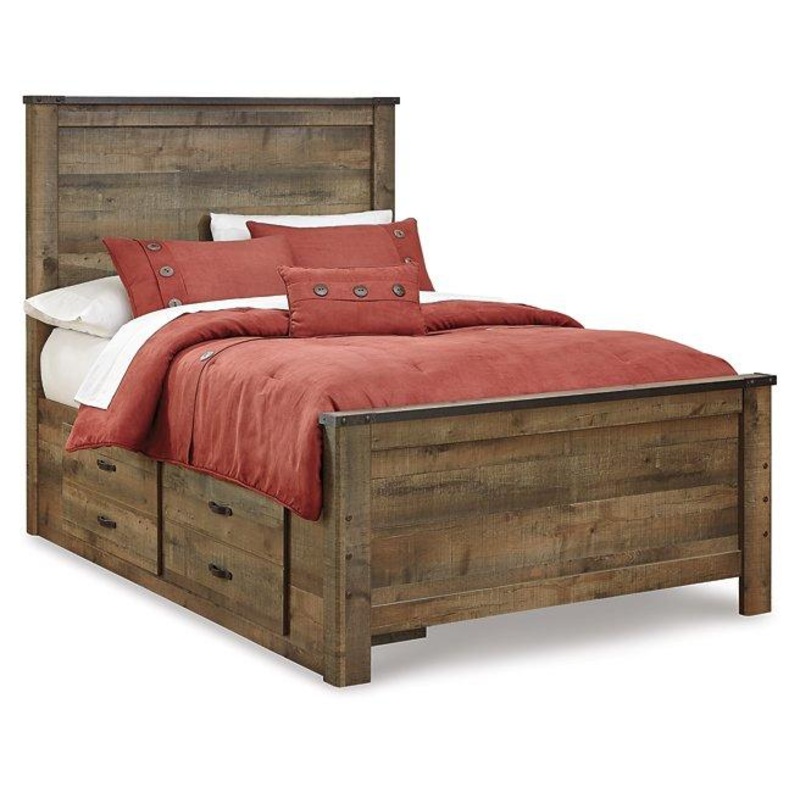 Trinell Bed with 2 Storage Drawers