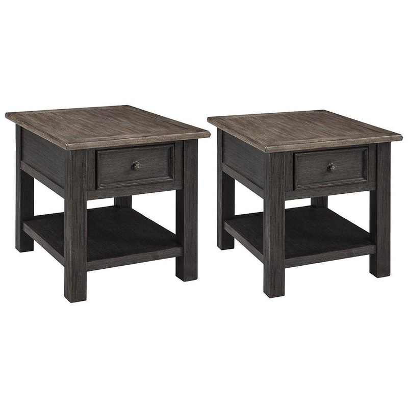 Tyler Creek End Table Set|2-End Table|2-End Table Chair Side|Option 1|Option 2