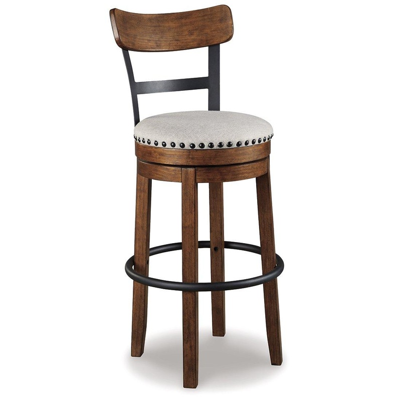 Valebeck Bar Height Bar Stool|Brown|White|Black