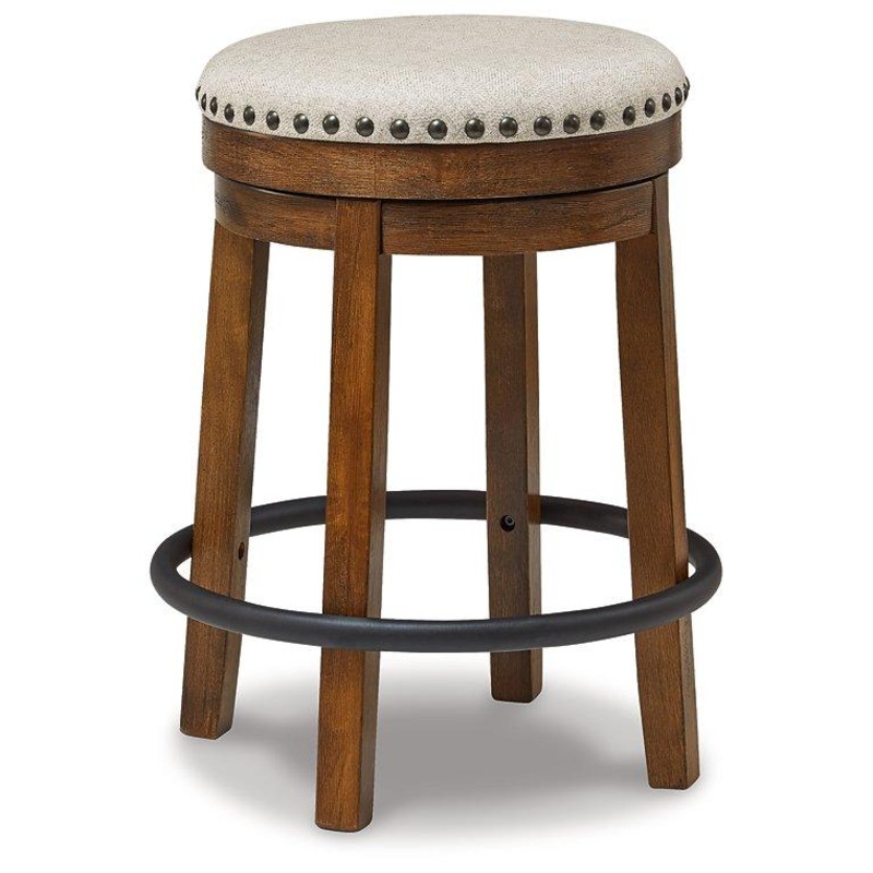 Valebeck Counter Height Stool|Brown/Black|White/Black