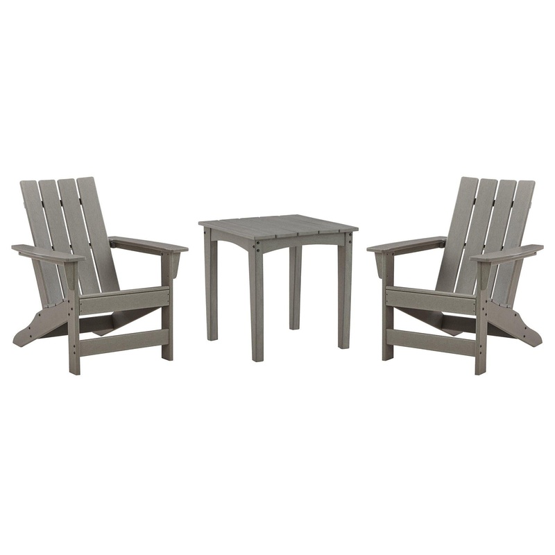 Visola Outdoor Adirondack Chair Set with End Table