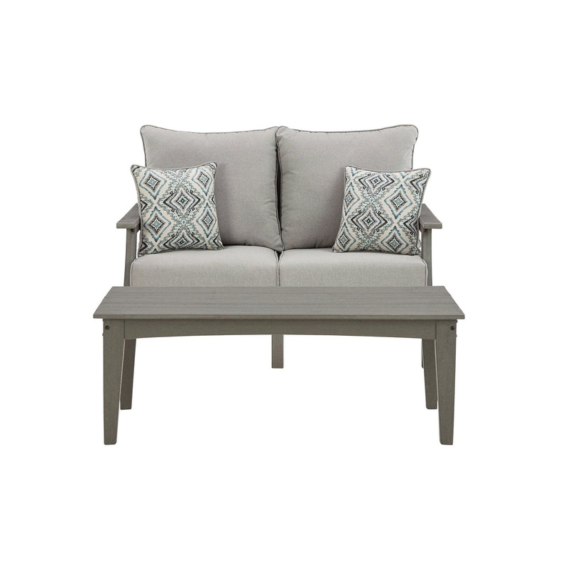 Visola Outdoor Loveseat and Coffee Table