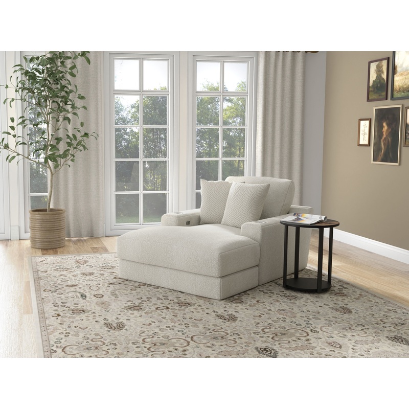 Cozy – Chaise With USB|Pearl|Gunmetal