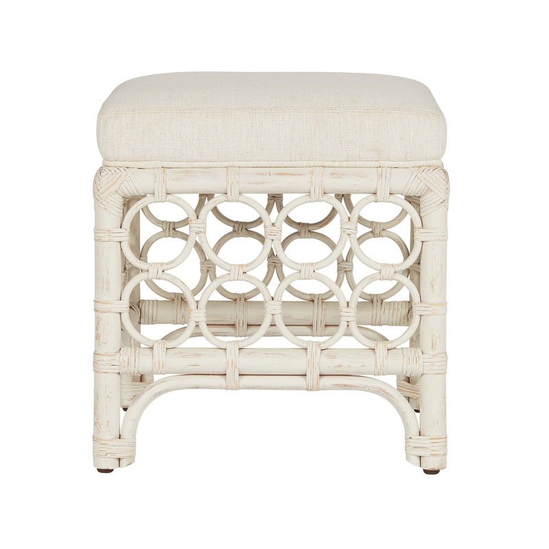 Getaway – Rattan Stool – White