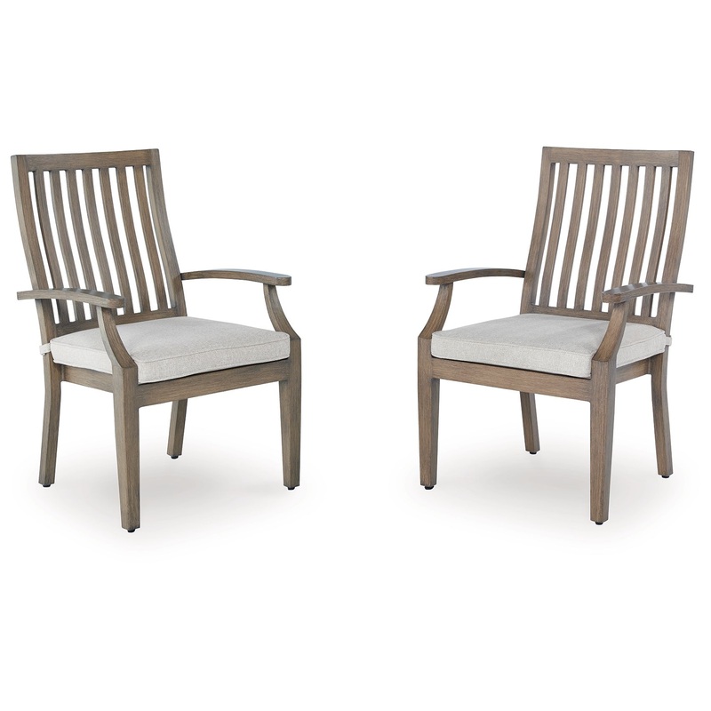 Rainier Ranch – Brown / Beige – Arm Chair With Cushion (Set of 2)
