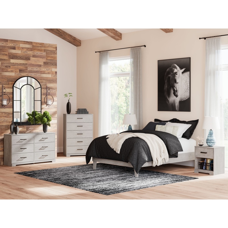 Shawburn – Platform Bed Set|Gray|2 Pc. Bed, Dresser|3 Pc. Bed, Dresser, Chest|5 Pc. Bed, Dresser, Chest, 2 Nightstands