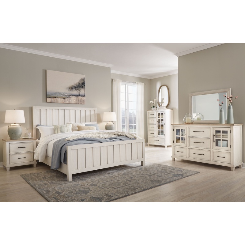 Shaybrock – Panel Bedroom Set|White|5 Pc. Bed, Dresser, Mirror, Chest|7 Pc. Bed, Dresser, Mirror, Chest, 2 Nightstand|4 Pc. Bed, Dresser, Mirror|6 Pc. Bed, Dresser, Mirror, 2 Nightstand