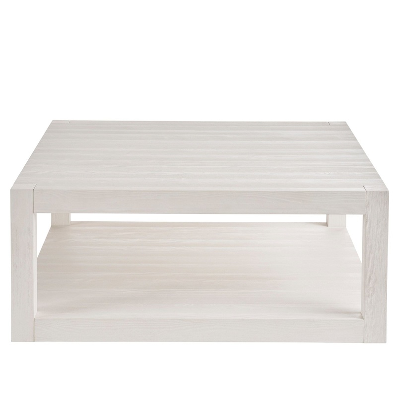 Weekender Coastal Living Home – Hermosa Square Cocktail Table – White