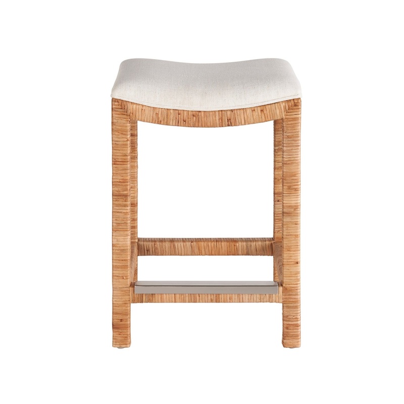 Weekender Coastal Living Home – Sandbar Console Stool – Light Brown