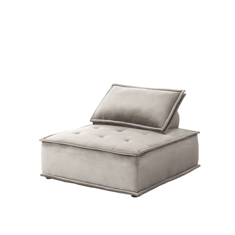 Anna – Armless Lounge Chair – Light Gray