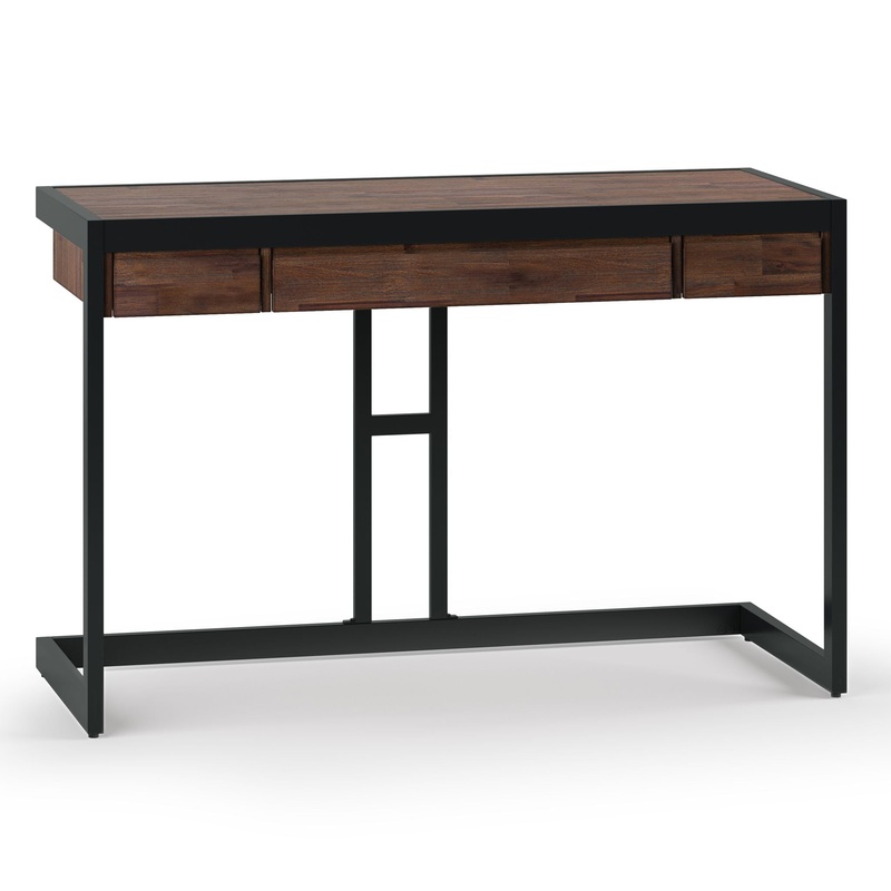 Erina – Small Desk – Distressed Charcoal Brown