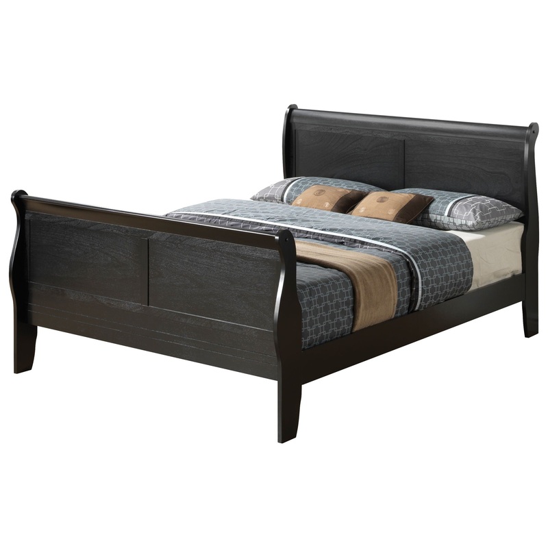 Full Bed Panel Sleigh – Black