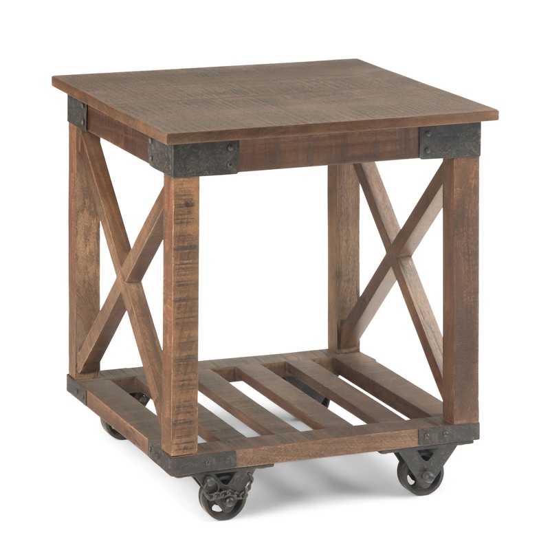 Harding – End Table – Distressed Dark Brown