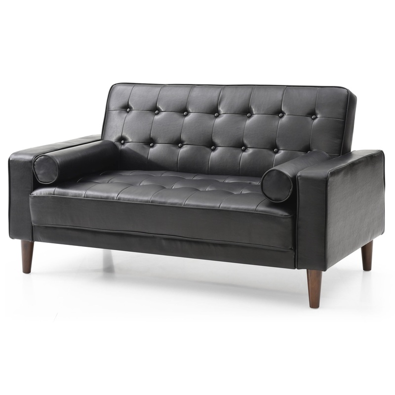 Loveseat Elegant With Versatile Bed Feature – Black
