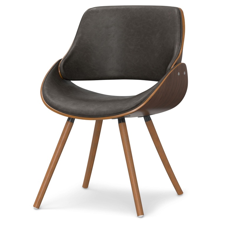 Malden – Bentwood Dining Chair With Wood Back – Distressed Brown