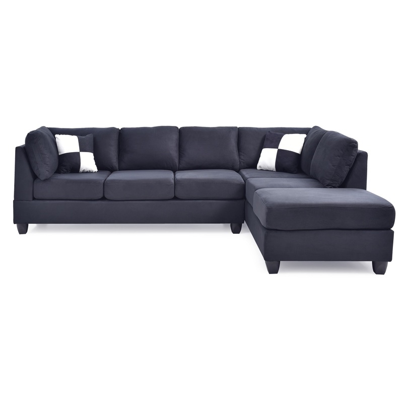 Malone – Sectional Upholstered – Black